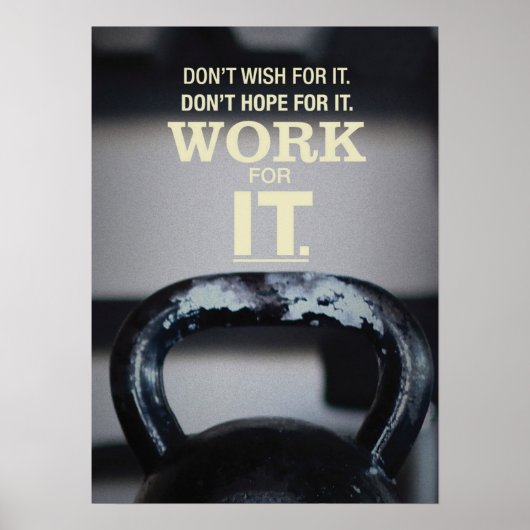 Workout Motivierend Poster (Vorne)