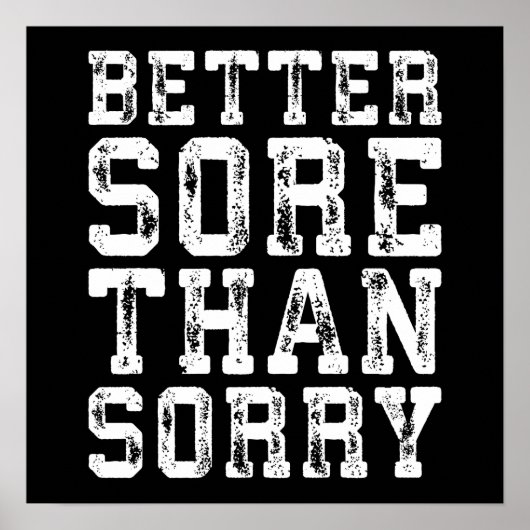 Workout Motivierend Poster (Vorne)