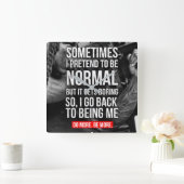 Workout Motivierend Quadratische Wanduhr (Zuhause)