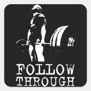 Workout Motivierend Quadratischer Aufkleber