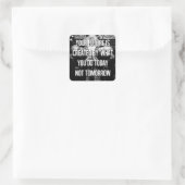 Workout Motivierend Quadratischer Aufkleber (Tasche)