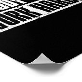 Workout Nobody Cares Work Harder Gym Motivation Me Poster (Ecke)