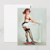 Workout-Pin-Up Postkarte (Vorne/Hinten)