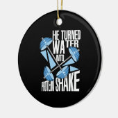 Workout - Protein Shake Keramik Ornament (Links)