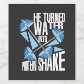 Workout - Protein Shake Weinetikett (Einzelnes Label)