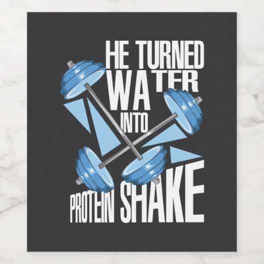 Workout - Protein Shake Weinetikett (Einzelnes Label)