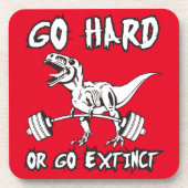 Workout - Schwer oder weg ausgestorben - T-Rex Dea Untersetzer (Vorderseite)
