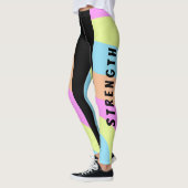 Workout Sieben Streifen farbenfrohe Schulteam Cust Leggings (Links)