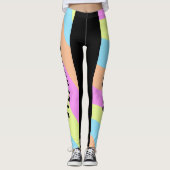 Workout Sieben Streifen farbenfrohe Schulteam Cust Leggings (Vorderseite)
