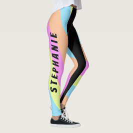 Workout Sieben Streifen farbenfrohe Schulteam Cust Leggings