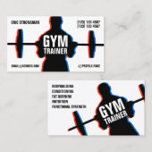 Workout-Silhouette-Turnhallenart Visitenkarte (Vorne/Hinten)