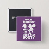 Workout-Spaß - Arbeit an diesem Hintern, Frauenfre Button (Vorne & Hinten)