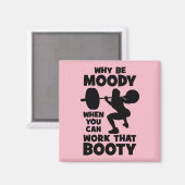 Workout-Spaß - Arbeit an diesem Hintern, Frauenfre Magnet (Vorderseite/Rückseite)