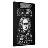 Workout-Spaß - Host du überhaupt? Isaac Newton Klemmbrett (Rechts)