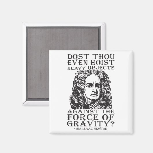 Workout-Spaß - Host du überhaupt? Isaac Newton Magnet (Vorderseite/Rückseite)