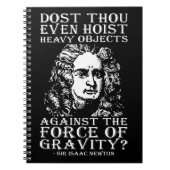 Workout-Spaß - Host du überhaupt? Isaac Newton Notizblock (Vorderseite)