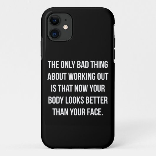 Workout Spaß - Körper und Gesicht - Funny Novelty Case-Mate iPhone Hülle (Rückseite)