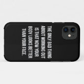 Workout Spaß - Körper und Gesicht - Funny Novelty Case-Mate iPhone Hülle (Rückseite (Horizontal))