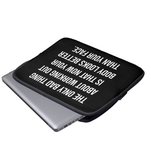 Workout Spaß - Körper und Gesicht - Funny Novelty Laptopschutzhülle (Vorne Knopf)
