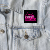 Workout Spaß - Lady in Streams, Freak in Gym Button (Beispiel)