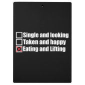 Workout-Spaß - Single vs. Takt vs Lifting Klemmbrett (Rückseite)