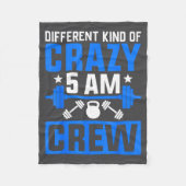 Workout Squad 5am Crew Funny Gym Quote Fleecedecke (Vorderseite)