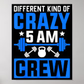 Workout Squad 5am Crew Funny Gym Quote  Poster (Vorne)