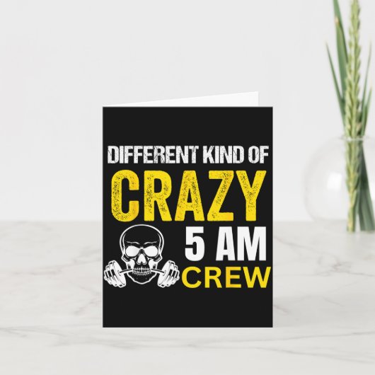 Workout Squad 5am Crew Funny Gym Workout Quote Karte (Vorderseite)