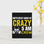 Workout Squad 5am Crew Funny Gym Workout Quote Karte (Gelbe Blume)