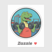 Workout T-Rex - Funny Dino Gym Motivation Aufkleber (Blatt)
