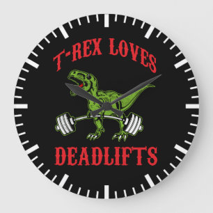 Workout - T-Rex-Lieben Aufzüge - Bodybuilding Große Wanduhr