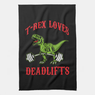 Workout - T-Rex-Lieben Aufzüge - Bodybuilding Küchentuch