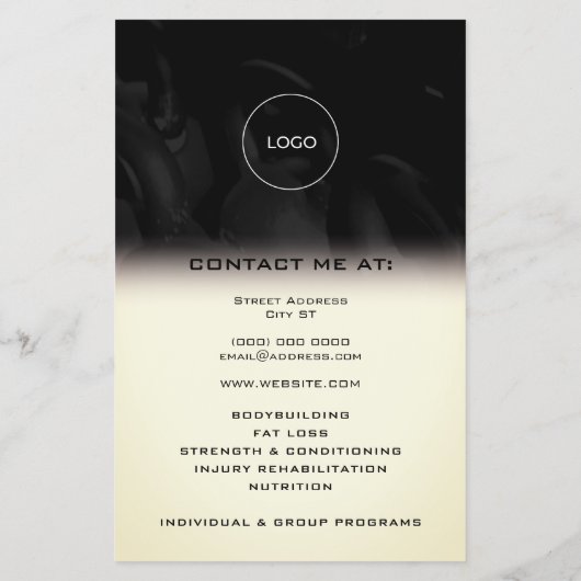 Workout tools personal trainer flyer (Hinten)