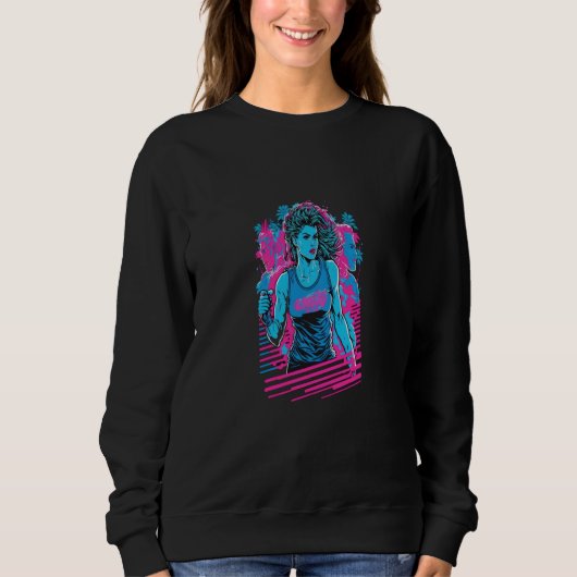 Workout Training Apparel Retro Synthwave Fitness I Sweatshirt (Vorderseite)