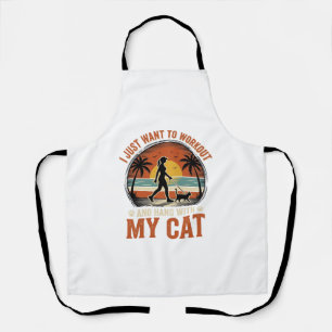 Workout und mit meiner Katze abhängen Vintage-Shir Schürze
