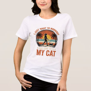 Workout und mit meiner Katze abhängen Vintage-Shir Tri-Blend Shirt