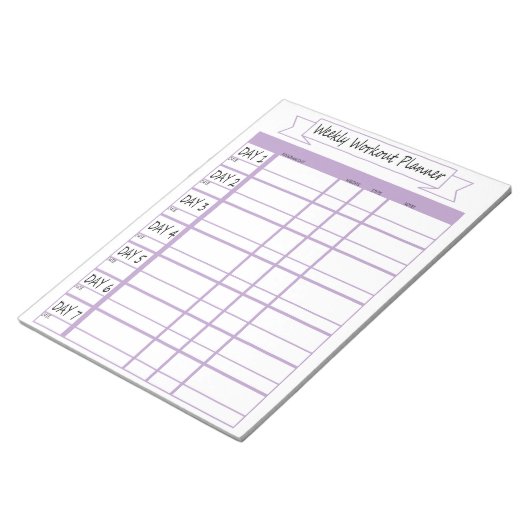 Workout Weekly Plananner Notizblock (angewinkelt)