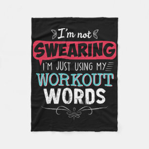 Workout Worte Funny Joke Funny Joke Gym Geschenke Fleecedecke