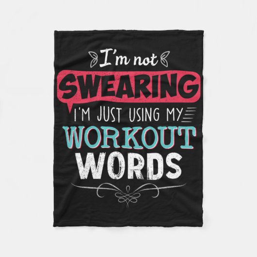 Workout Worte Funny Joke Funny Joke Gym Geschenke Fleecedecke (Vorderseite)