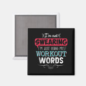 Workout-Wörter Lustiger Witz Lustiges Geschenk Fit Magnet (Vorderseite/Rückseite)