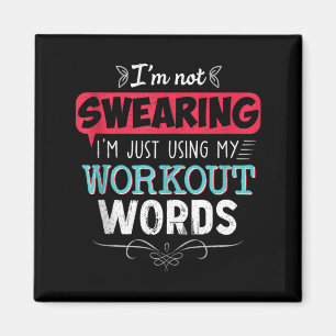 Workout-Wörter Lustiger Witz Lustiges Geschenk Fit Magnet