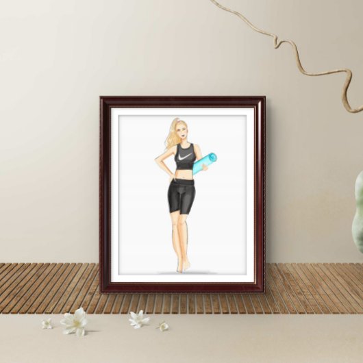 Workout, Yoga, Modellierung Poster