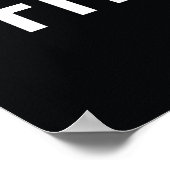 Workout Zitat Zeuge der Fitness Schwarz-weiß Poster (Ecke)