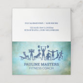 Workouts und Fitness Terminkarte (Außenseite Aufgefaltet)