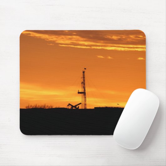 Workover-Anlage am Sonnenuntergang Mousepad (Mit Mouse)