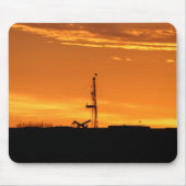 Workover-Anlage am Sonnenuntergang Mousepad (Vorne)