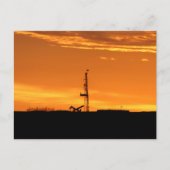 Workover Rig bei Sunset Postcard Postkarte (Vorderseite)