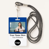 Workplace Abzeichen Lanyard Nametag Business Emplo Ausweis (Vorderseite mit Schlüsselband)