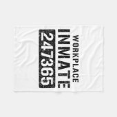 Workplace Worker Prisoner Inmate Halloween Costume Fleecedecke (Vorderseite (Horizontal))