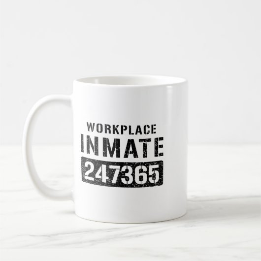 Workplace Worker Prisoner Inmate Halloween Costume Kaffeetasse (Links)